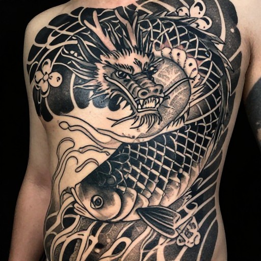 KOI TRANSFORMATION - Blackwork