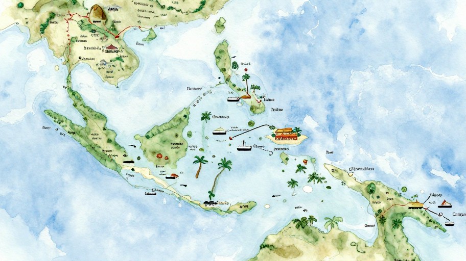 ISLAND HOPPING - Watercolor