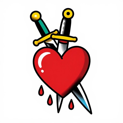 DAGGER HEART - Traditional Flash