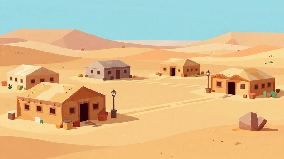 DESERT OUTPOST - Stylized Low Poly