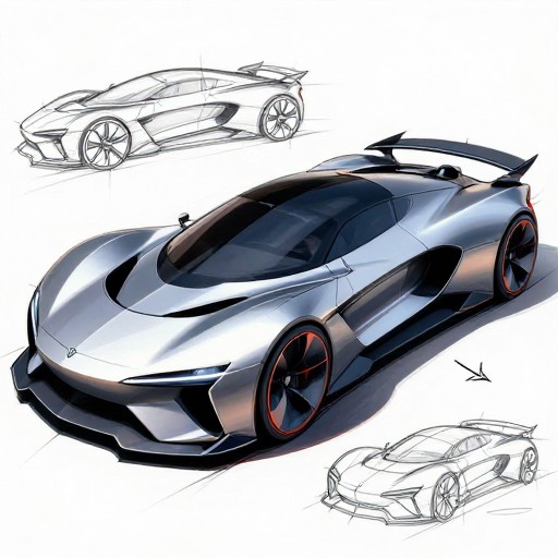 FUTURISTIC CAR - Concept Sketch