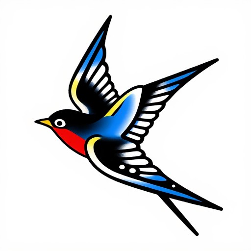 SWALLOW BIRD - Bold Blackwork