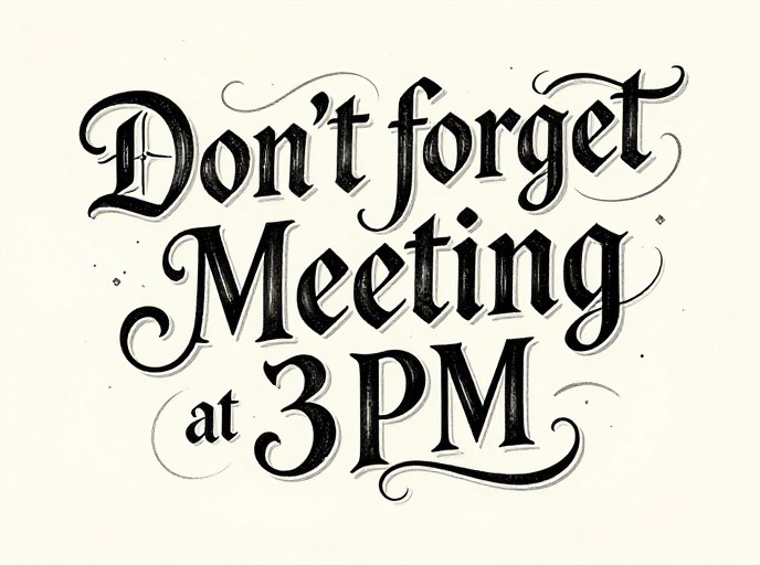 REMINDER - Calligraphy