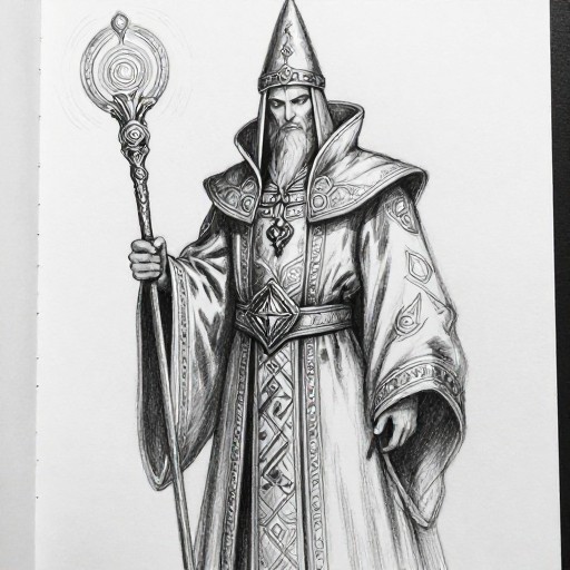 COURT WIZARD - Charcoal Sketch