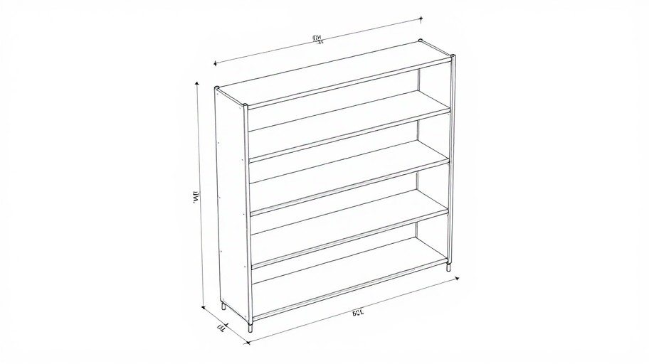 BOOKSHELF UNIT - Technical Blueprint
