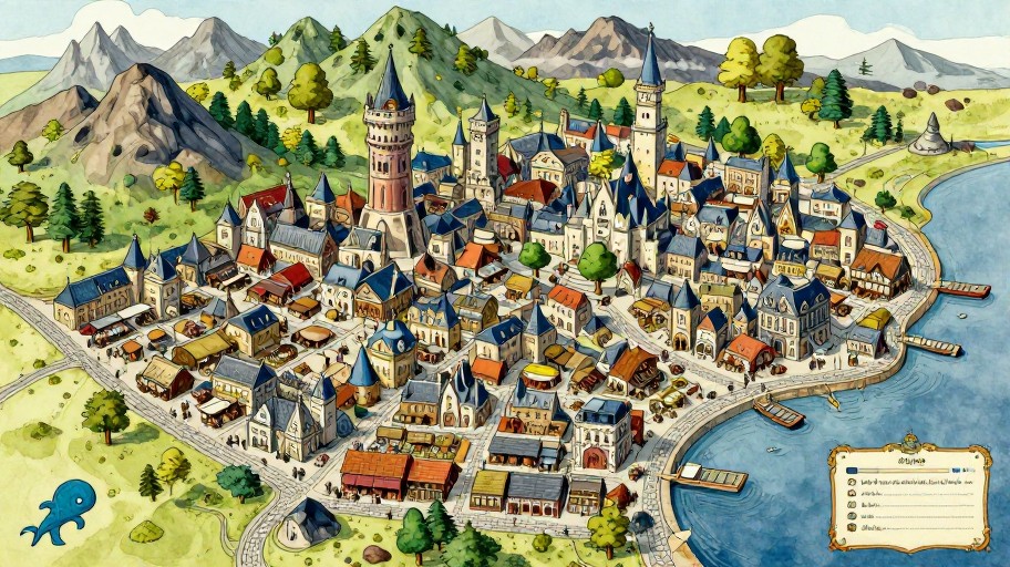 FANTASY CITY - Illustrated