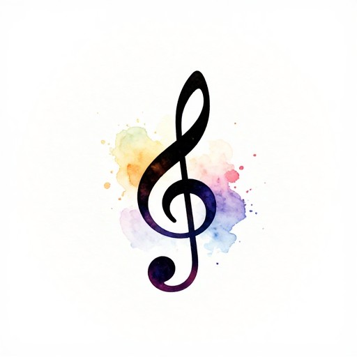 TREBLE CLEF - Watercolor