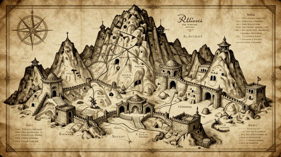 MOUNTAIN STRONGHOLD - Parchment