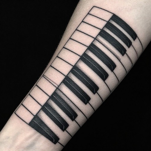 PIANO KEYS - Blackwork