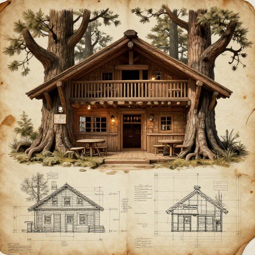 FOREST HIDEAWAY - Vintage Blueprint