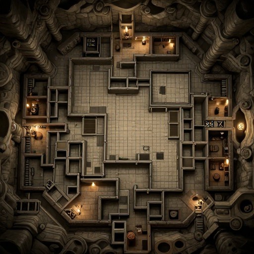 UNDERGROUND DEN - Grid Battle Map