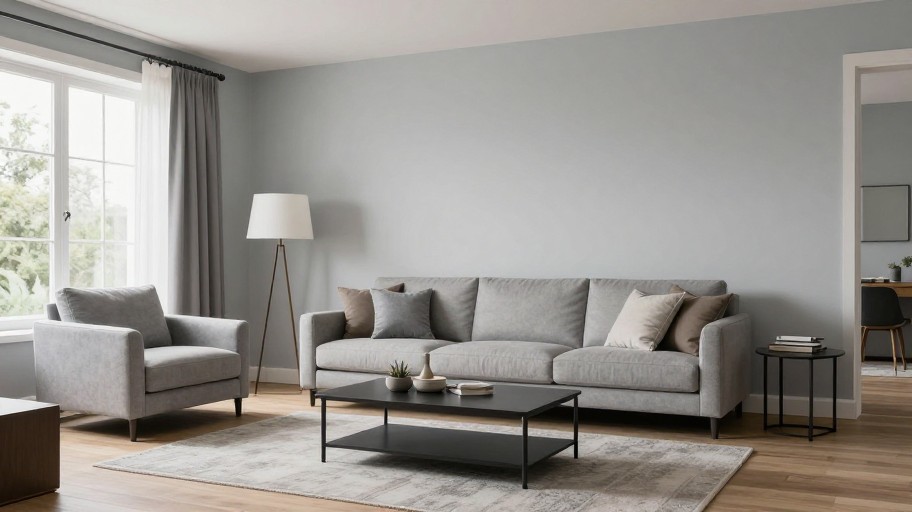 LIGHT GRAY LIVING - Photorealistic