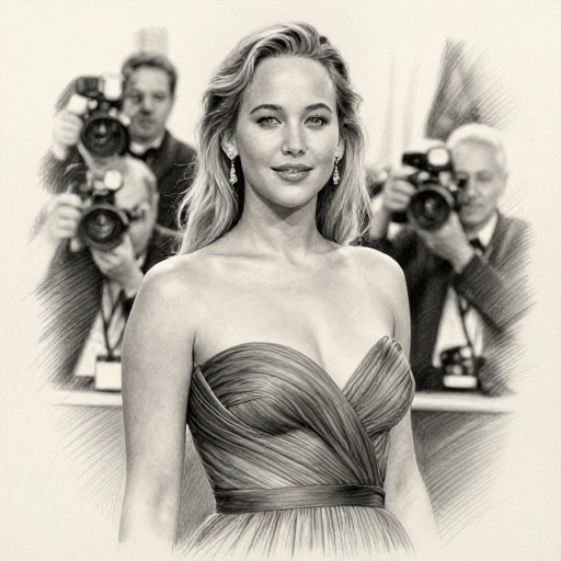 RED CARPET - Pencil Sketch