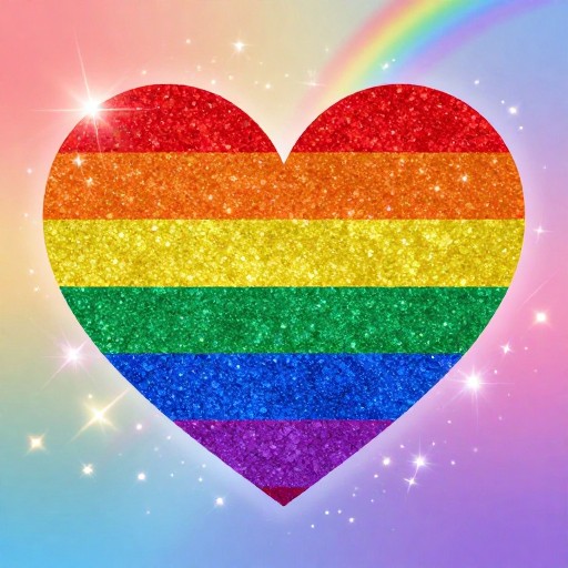 RAINBOW HEART - Glitter Pride