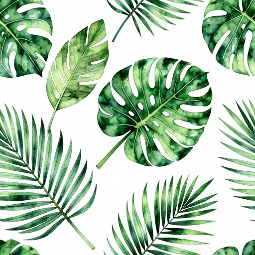 LEAFY FABRIC - Watercolor