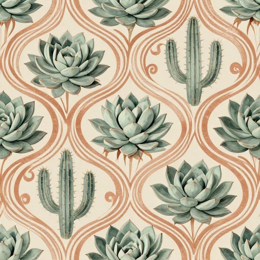 SUCCULENT GARDEN - Art Nouveau