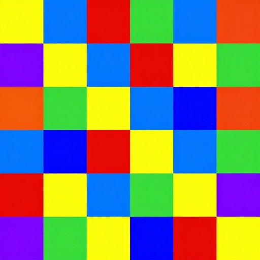RAINBOW CHECKERBOARD - Bold & Vibrant