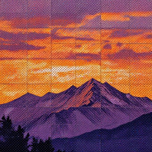 MOUNTAIN SUNSET - Round Drills