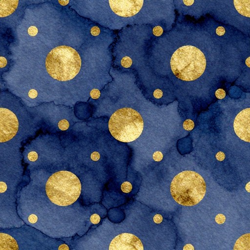METALLIC GOLD - Watercolor Dots
