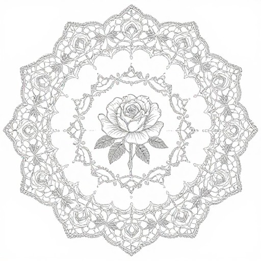 ROSE MOTIF - Vintage Doily