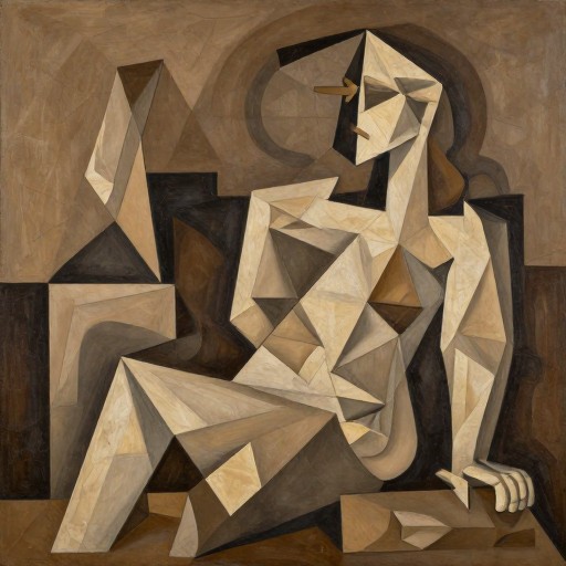 MONOCHROME LANDSCAPE - Analytical Cubism