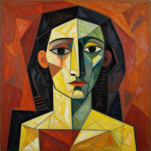 WARM ABSTRACT - Picasso Portrait