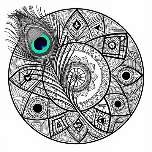 PEACOCK FEATHER - Sacred Geometry