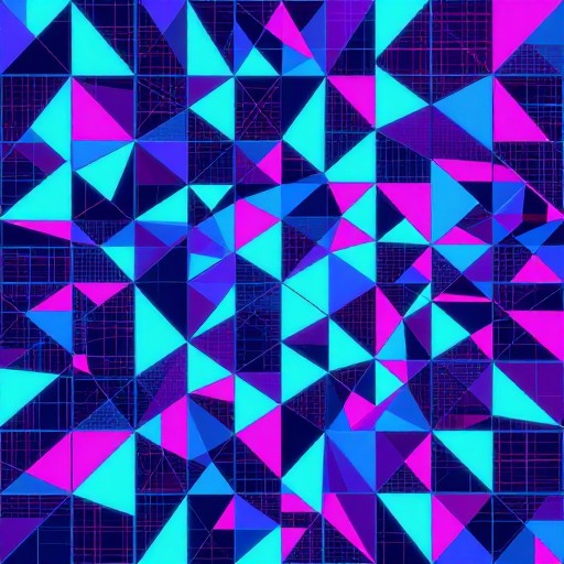 NEON TECH - Abstract Mosaic
