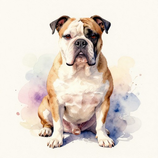 CLASSIC BULLDOG - Watercolor