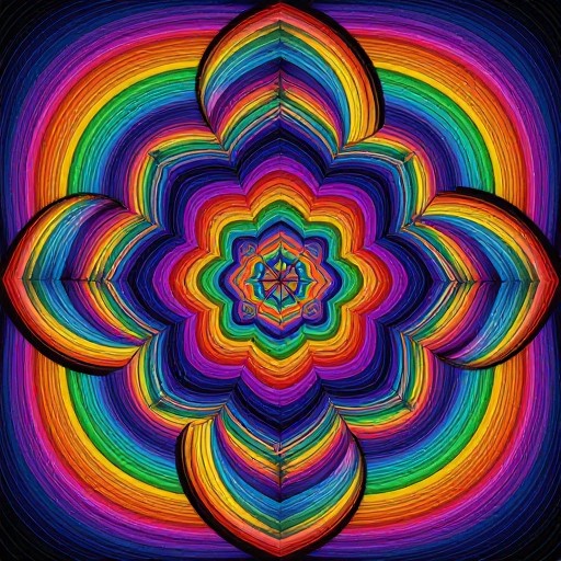 RAINBOW SPIROGRAPH - Sacred Mandala