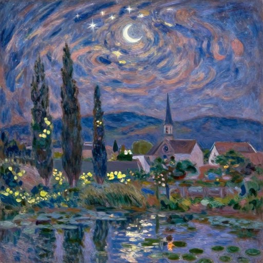 STARRY NIGHT - Monet Water