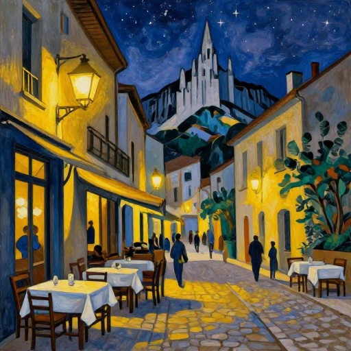 CAFÉ TERRACE - Cézanne Geometric