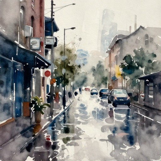 RAINY STREET - Abstract Flow