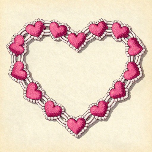 PINK HEARTS - Retro Craft