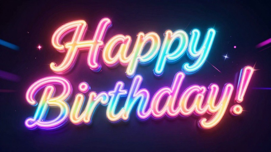 HAPPY BIRTHDAY - Neon Glow