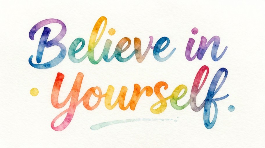 BELIEVE - Watercolor