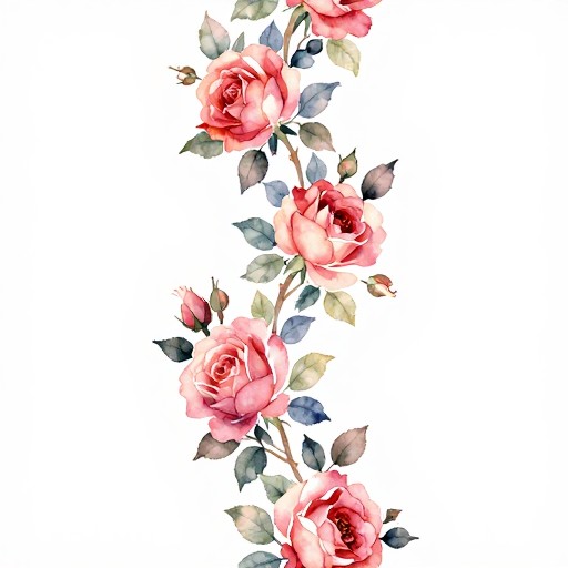 CLIMBING ROSES - Watercolor