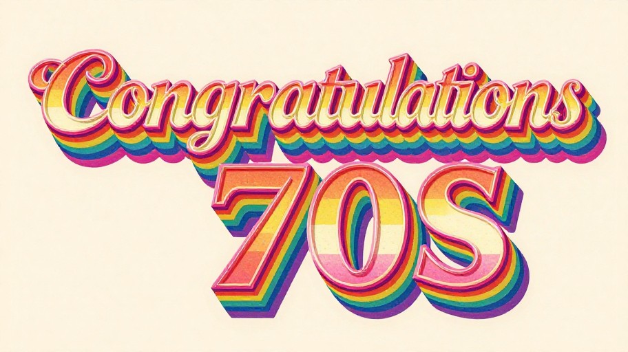 CONGRATULATIONS - Retro Groovy