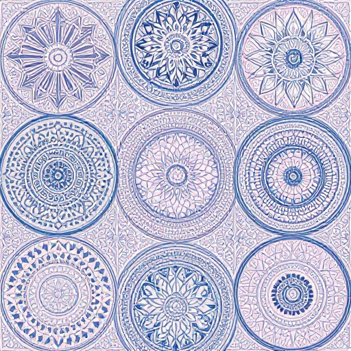 COLORFUL CIRCLES - Islamic Tiles