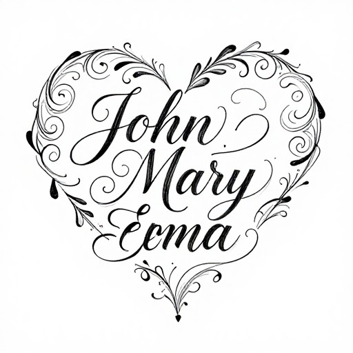 FAMILY NAMES - Calligraphy