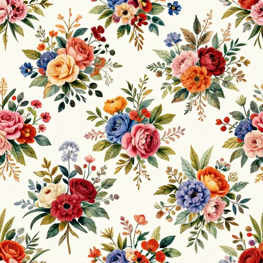 VIBRANT FLORAL - Seamless Tile