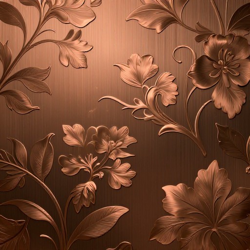 FLORAL BRONZE - Brushed Steel