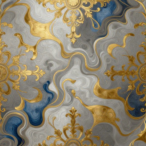 ABSTRACT WALLPAPER - Ornate Gold