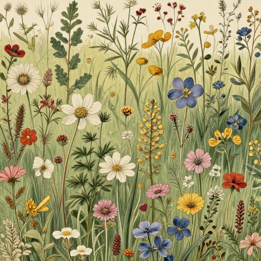 WILDFLOWER MEADOW - Vintage Botanical