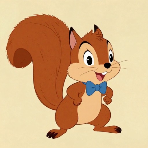 HAPPY SQUIRREL - Retro Toon