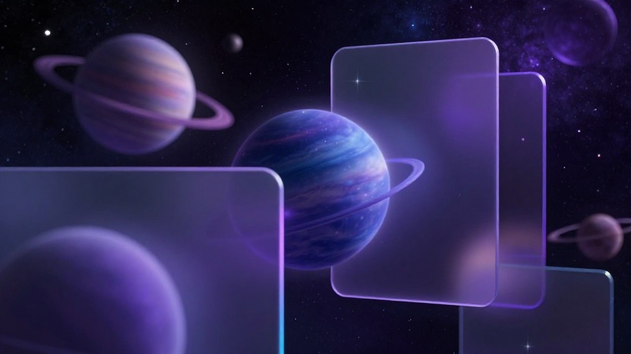 COSMIC SPACE - Glass Morphism