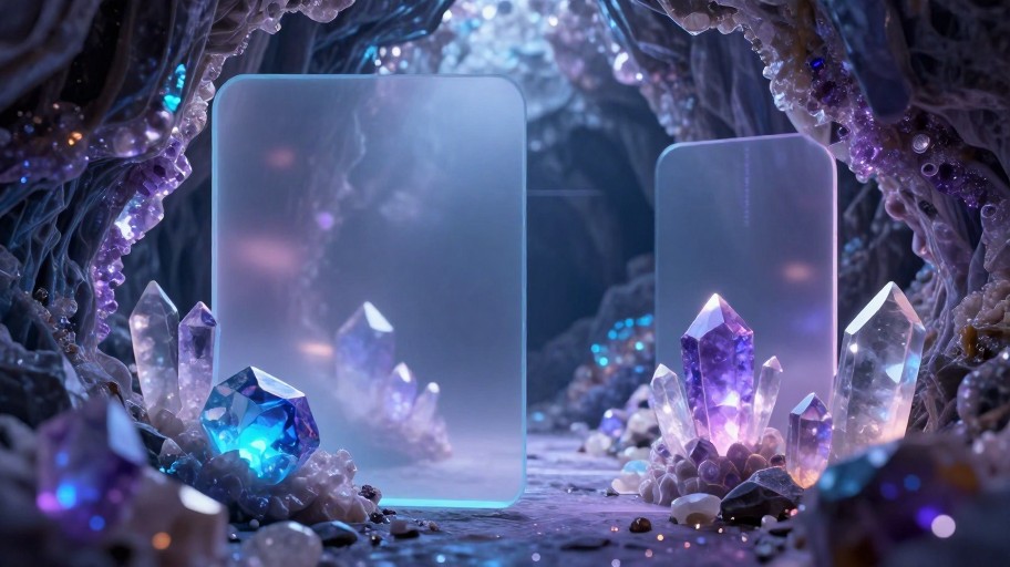 CRYSTAL CAVE - Glass Morphism