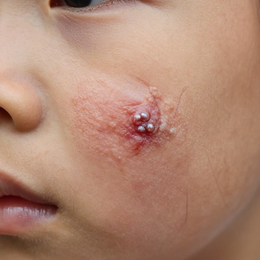 CHEEK SCAR - Old Healed