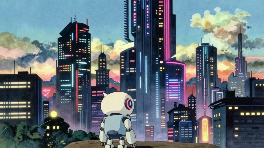 CYBERPUNK CITY - Ghibli Style