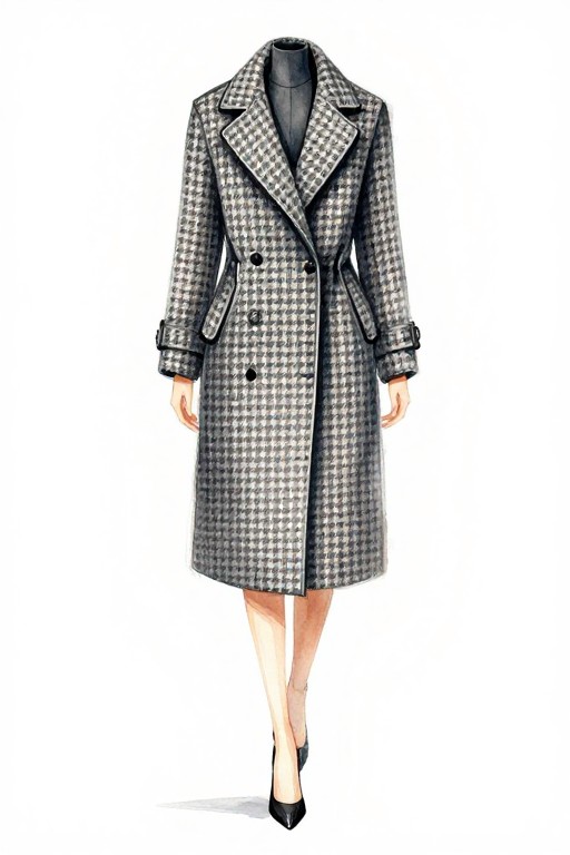 WINTER COAT - Watercolor Art